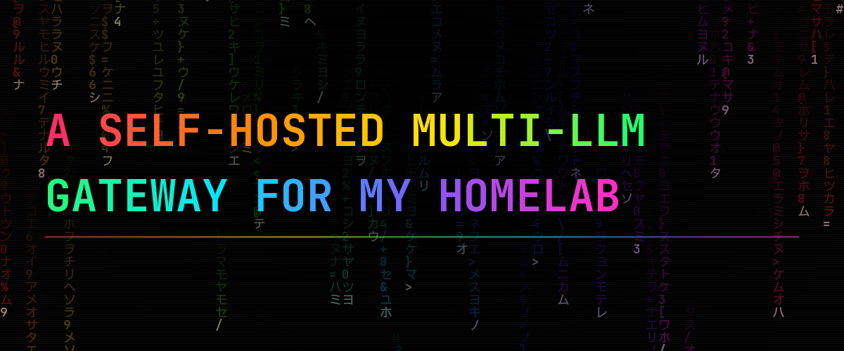 RAINBOW MATRIX cover — the post title in rainbow monospace over falling matrix rain on black
